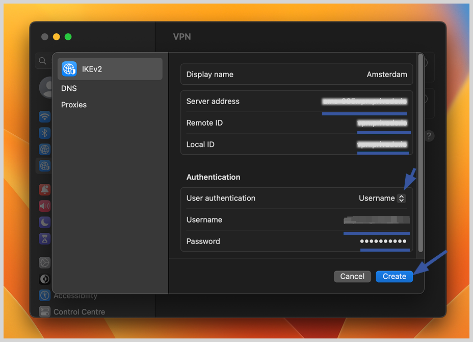 Network setting