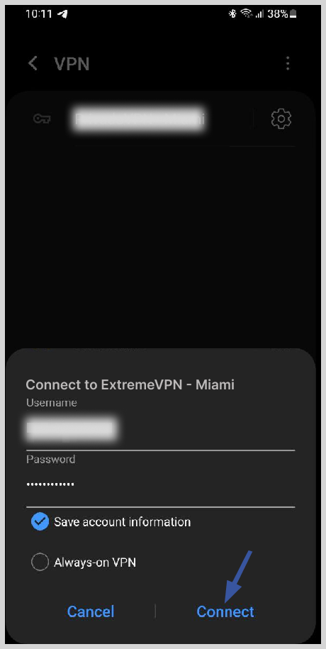 New IKEv2 VPN connection