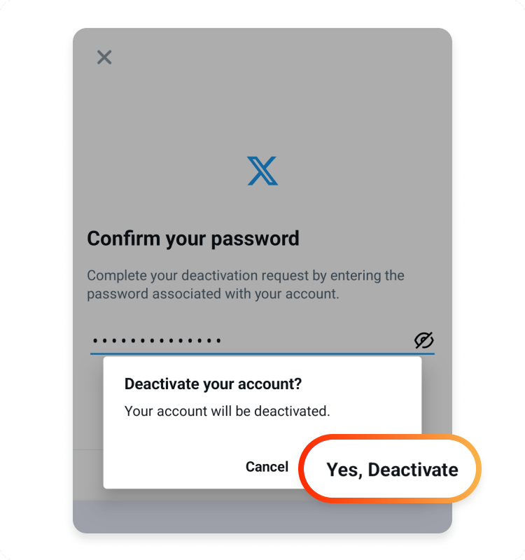 Twitter password