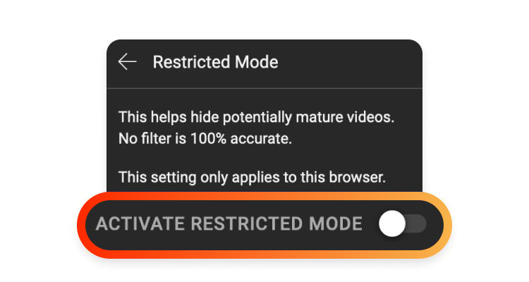 Activate Restricted Mode