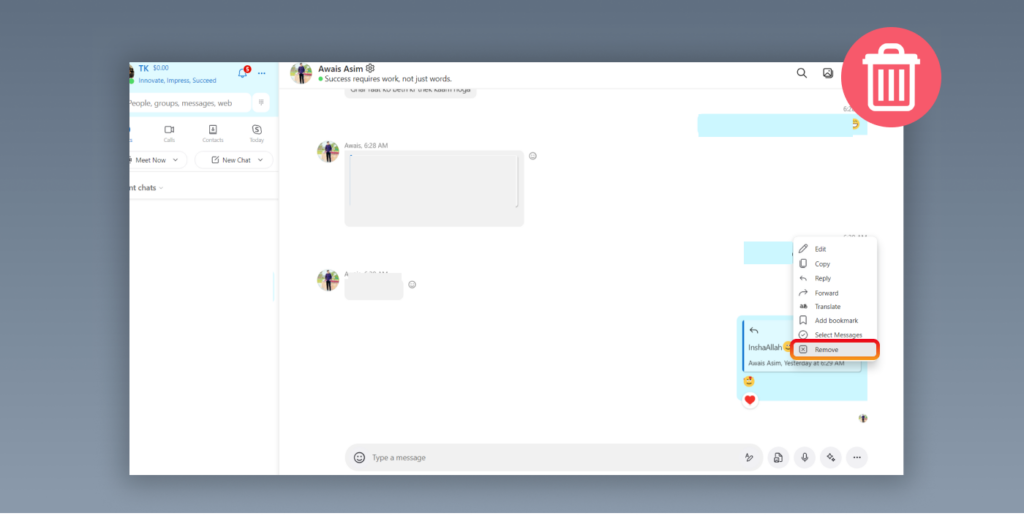 Cómo eliminar tus mensajes de Skype