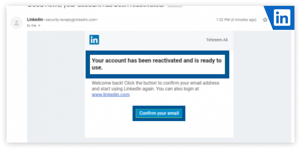 Reactivate Your Deleted LinkedIn Account