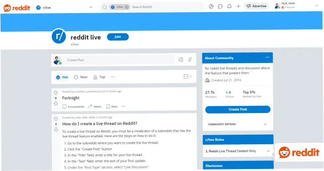 Reddit Live